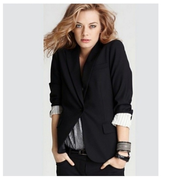 Theory | Stretch Wool Gabe One Button Blazer | Black | 8 - Picture 1 of 13